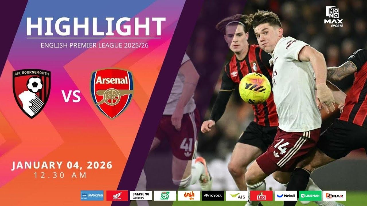 #ไฮไลท์ฟุตบอล [ บอร์นมัธ 2 - 3 อาร์เซน่อล ] พรีเมียร์ลีก อังกฤษ 2025/4.1.69