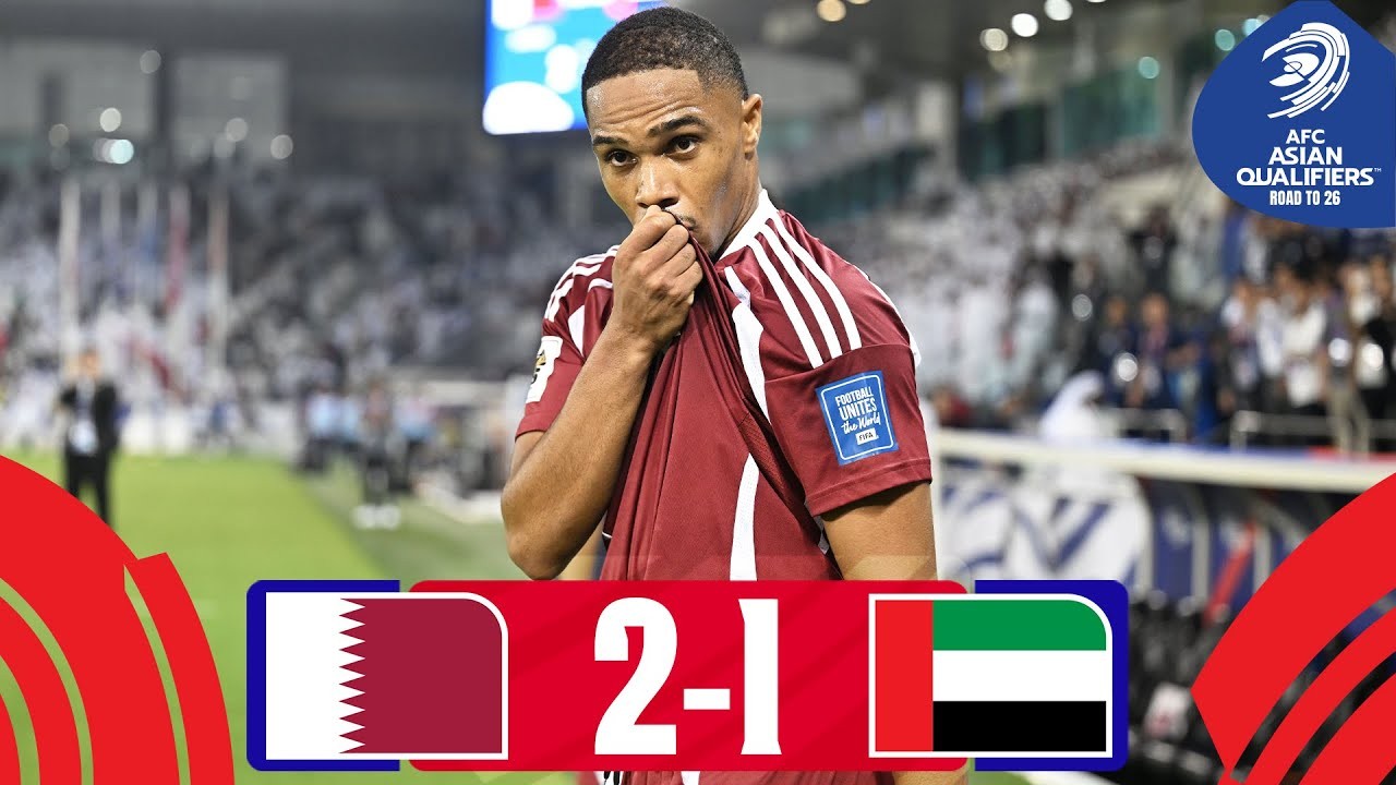 #ไฮไลท์ฟุตบอล [ กาตาร์ 2 - 1 สหรัฐอาหรับเอมิเรตส์ ] ฟุตบอลโลก รอบคัดเลือก โซนเอเชีย 2025/15.10.68